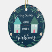 Frohe Weihnachten waren wir so prächtig, um Nachba Keramik Ornament (Links)