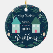 Frohe Weihnachten waren wir so prächtig, um Nachba Keramik Ornament (Hinten)