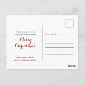 Frohe Weihnachten warm und gemütlich Weihnachten P Postkarte (Rückseite)