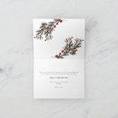 Frohe Weihnachten warme Roten Winter Botanisches F (Innenseite)