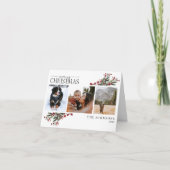 Frohe Weihnachten warme Roten Winter Botanisches F (Vorderseite)