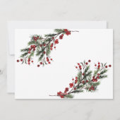 Frohe Weihnachten warme Roten Winter Botanisches F (Rückseite)