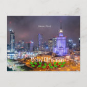 Frohe Weihnachten - Warschau, Polen Postkarte (Vorderseite)