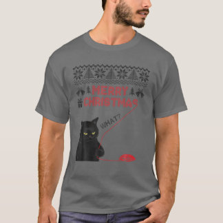 Frohe Weihnachten was? Black Cat Stole Christmas U T-Shirt