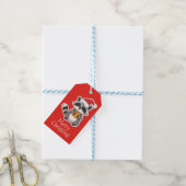 Frohe Weihnachten Waschbär Geschenkanhänger (Mit Garn)