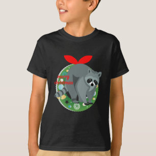 Frohe Weihnachten Waschbär T-Shirt