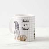 Frohe Weihnachten Wasserfarbe Bauernhof Gnome Kaffeetasse (Vorderseite Links)