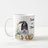 Frohe Weihnachten Wasserfarbe Bauernhof Gnome Kaffeetasse (Links)