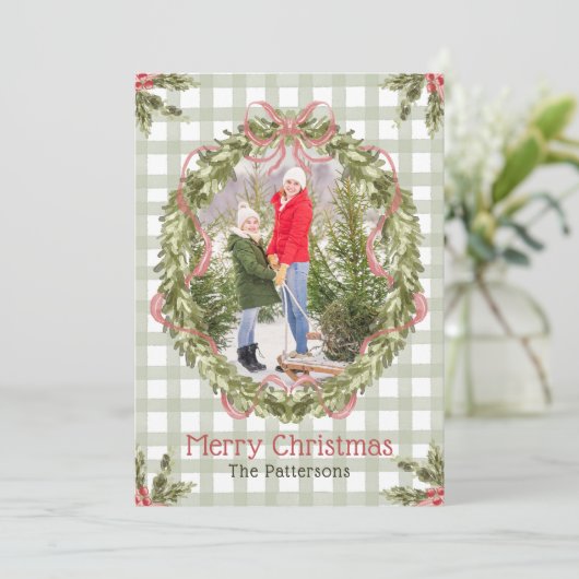 Frohe Weihnachten Wasserfarbe Blumenkohl Foto (Stehend Vorderseite)