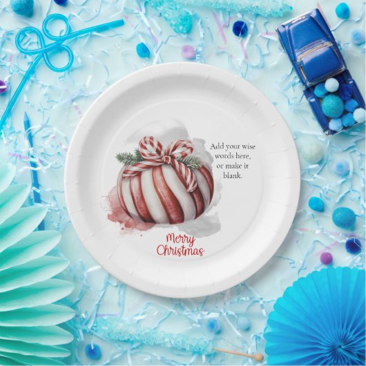 Frohe Weihnachten Wasserfarbe Candy Candy Candy Pappteller (Party)