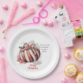 Frohe Weihnachten Wasserfarbe Candy Candy Candy Pappteller (Party)