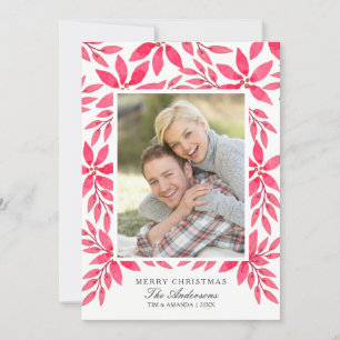 Frohe Weihnachten Wasserfarbe gestrichen Poinsetti