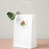 Frohe Weihnachten Wasserfarbe Holly Berries Grüne Runder Aufkleber