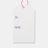 Frohe Weihnachten Wasserfarbe Kardinal Red Bird Geschenkanhänger (Rückseite)