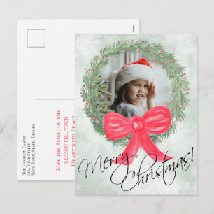 Frohe Weihnachten Wasserfarbe Kranz Bilderrahmen
