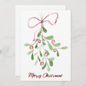 Frohe Weihnachten Wasserfarbe Mistletoe (Vorne/Hinten)