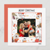 Frohe Weihnachten Wasserfarbe Niedlich Polar Bären (Vorne/Hinten)