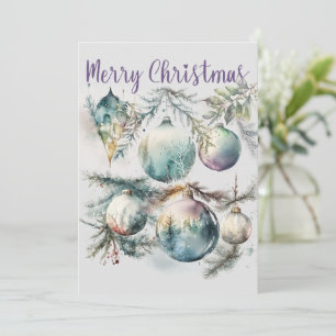 Frohe Weihnachten Wasserfarbe-Ornamente