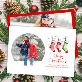 Frohe Weihnachten Wasserfarbe Strümpfe 2 Foto