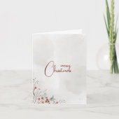 Frohe Weihnachten Wasserfarbe Winter Berry Non-Fot (Vorderseite)