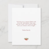 Frohe Weihnachten Wasserfarbe Winter Berry Non-Fot Dankeskarte (Rückseite)