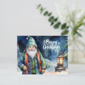 Frohe Weihnachten Wasserfarbe Winter Gnome (Stehend Vorderseite)