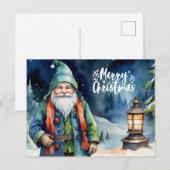 Frohe Weihnachten Wasserfarbe Winter Gnome (Vorne/Hinten)