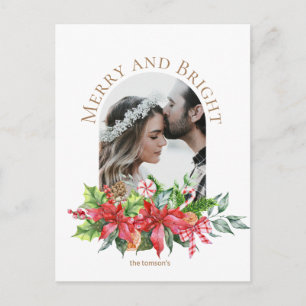 Frohe Weihnachten Wasserfarbe Zweig Postkarte