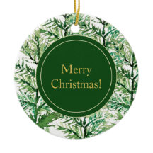 Frohe Weihnachten Wasserfarben Art Tree