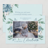 Frohe Weihnachten Wasserfarben Botanisches Foto (Vorne/Hinten)