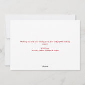 Frohe Weihnachten Wasserfarben Grüne Non-Foto (Rückseite)