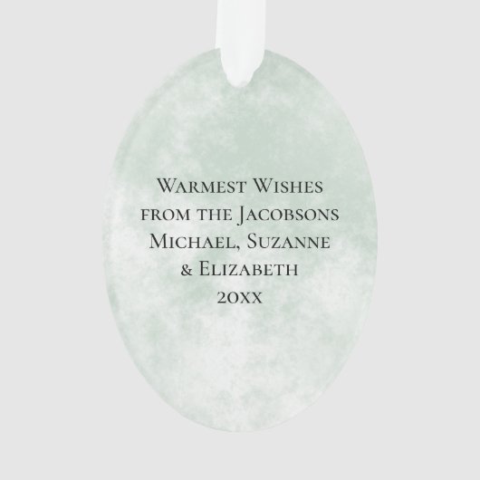 Frohe Weihnachten Wasserfarben Kiefernkiefer Foto Ornament (Rückseite)