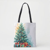 Frohe Weihnachten Wasserfarben Kunst Tasche (Vorderseite)