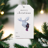 Frohe Weihnachten Wasserfarben Moose Einfache Mode Geschenkanhänger