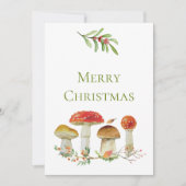 Frohe Weihnachten Wasserfarben Pilze Non-Foto (Vorderseite)