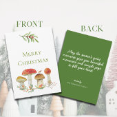 Frohe Weihnachten Wasserfarben Pilze Non-Foto