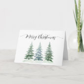 Frohe Weihnachten Wasserfarben Pine Trees Foto Ins (Vorderseite)