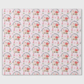 Frohe Weihnachten Wasserfarben und Pilze Geschenkpapier (Flach)