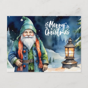 Frohe Weihnachten Wasserfarben Winter Gnom