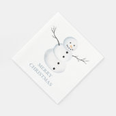 Frohe Weihnachten. Wasserfarbener niedlicher Schne Serviette (Ecke)