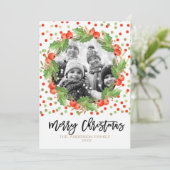 Frohe Weihnachten Wasserfarbenfrohe Weihnachtsfeie (Stehend Vorderseite)