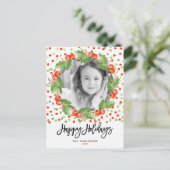 Frohe Weihnachten Wasserfarbenfrohe Weihnachtsfeie (Stehend Vorderseite)