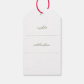 Frohe Weihnachten Wasserfarbenwelt Wreath Geschenkanhänger (Rückseite)