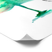 Frohe Weihnachten, Watercolor Pinetree, Script Poster (Ecke)