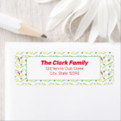 Frohe Weihnachten Watercolor Tennis Balls & Racket (Insitu)