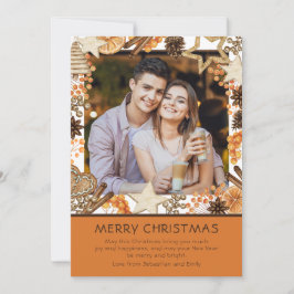 Frohe Weihnachten Watercolor Winter Floral Foto