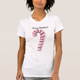 Frohe Weihnachten Watercolor-Zuckerrohr-T-Shirt T-Shirt