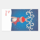 Frohe Weihnachten weich blauen Tag Aufkleber (Vorderseite)