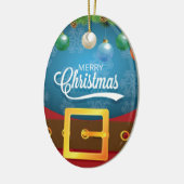 Frohe Weihnachten Weihnachten Anzug Keramik Ornament (Links)