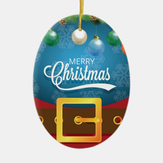 Frohe Weihnachten Weihnachten Anzug Keramik Ornament (Vorne)